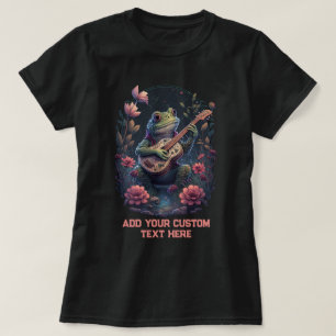 Frosch spielen Gitarre Wildfower Toad, Froschliebh T-Shirt