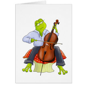 Frosch spielt Cello