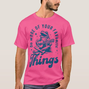 Frosch spielt Gitarre und singt: Mach mehr von dei T-Shirt