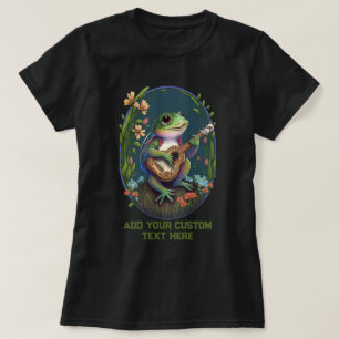 Frosch spielt Gitarre Wildblumen-Kröte, Froschlieb T-Shirt