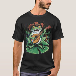 Frosch spielt Mandoline Mandolinist Bluegrass Gita T-Shirt