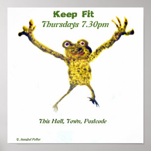 Frosch springen, tanzende Kunst Poster