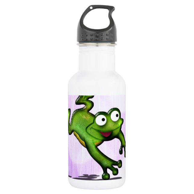 Frosch springend, fertigen Sie niedliches Trinkflasche (Vorderseite)