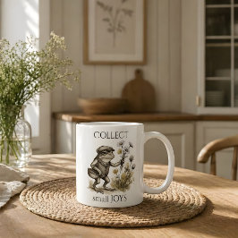 Frosch-Tasse - "Kleine Freuden sammeln" Kaffeetasse