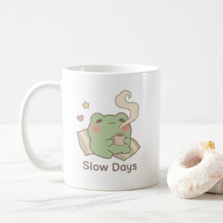 Frosch-Tasse 'Langsame Tage' | Kuschelige, süße Ka Kaffeetasse