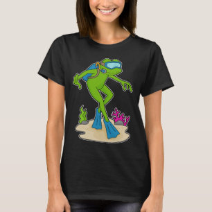 Frosch-Taucher-Schwimmflossen T-Shirt