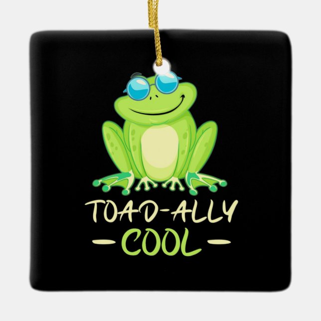 Frosch total Cool Keramikornament (Vorderseite)