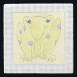 Frosch-Trio auf Gingham-Stoff Steinuntersetzer<br><div class="desc">Ein glückliches Trio der Frösche sind die Themen dieser Ginghamstoffarbeit durch Megan Meagher. Passen Sie heraus,  Insekten,  diese Frösche sind auf der Jagd auf. Bestellen Sie Ihre Kopie dieses fantastischen Stückes heute!</div>