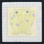 Frosch-Trio auf Gingham-Stoff Steinuntersetzer<br><div class="desc">Ein glückliches Trio der Frösche sind die Themen dieser Ginghamstoffarbeit durch Megan Meagher. Passen Sie heraus,  Insekten,  diese Frösche sind auf der Jagd auf. Bestellen Sie Ihre Kopie dieses fantastischen Stückes heute!</div>