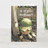 Frosch-und Baum-Geburtstags-Karte