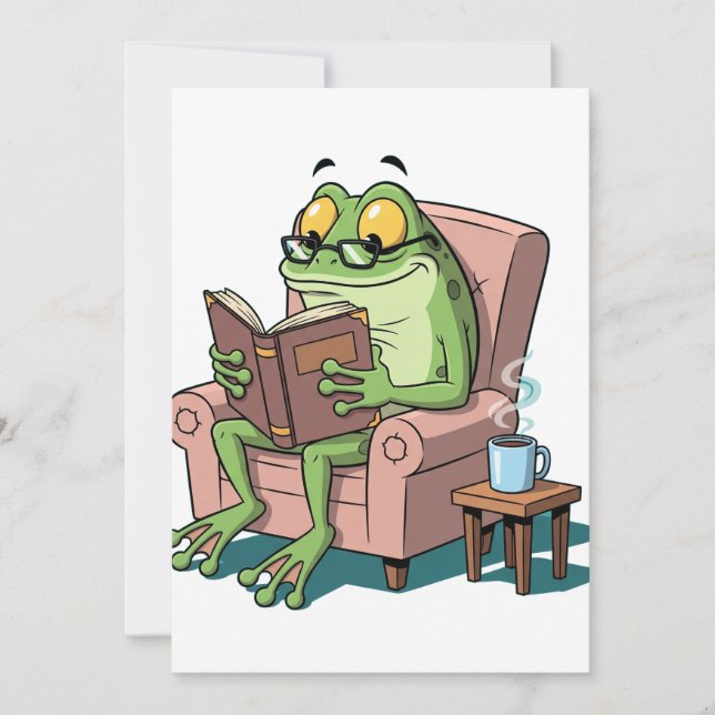 Frosch und Bildung Einladung (Vorderseite)