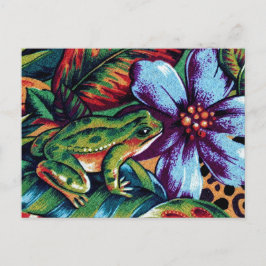 Frosch und Blume 2 Postkarte