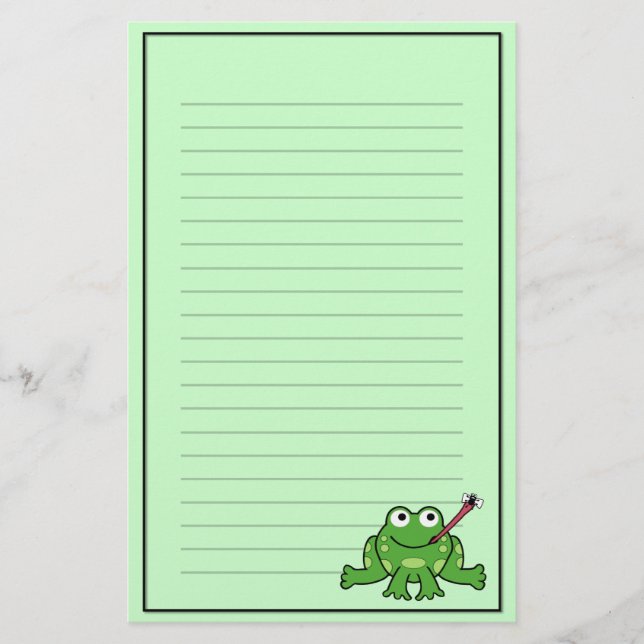 Frosch-und Fliegen-Briefpapier Briefpapier (Vorderseite)