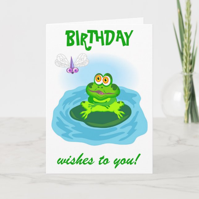 Frosch und Fliegen Karte (Vorderseite)