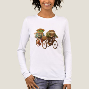 Frosch und Frosch auf einem Fahrrad Tri-Blend Shirt