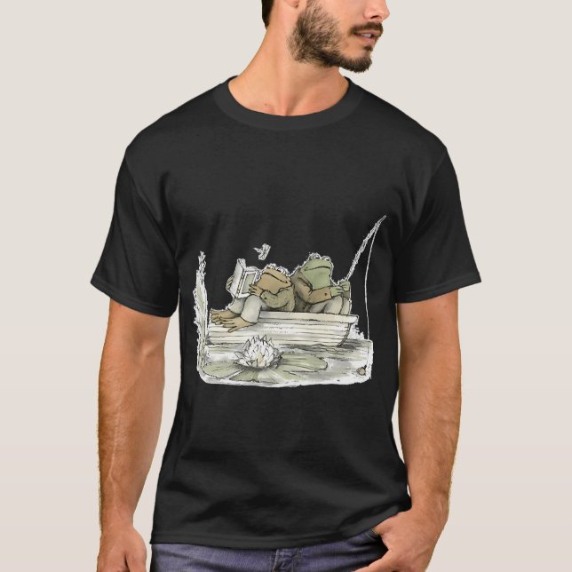 Frosch und Kröte Fischen T-Shirt (Vorderseite)