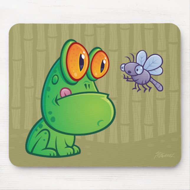 Frosch und Libelle Mousepad (Vorne)