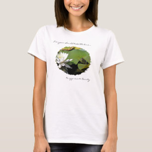 Frosch und Lotus Blume Inspiration Zitat T-Shirt