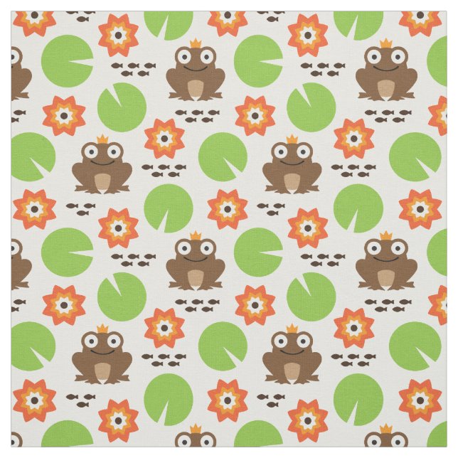 Frosch und Nenbergar nahtloses Muster Stoff (Muster)