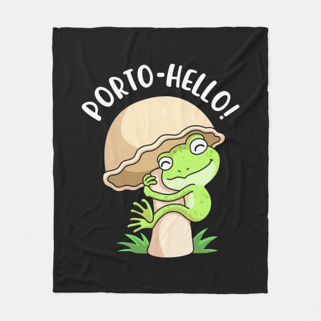 Frosch und Pilz Fleecedecke (Vorderseite)