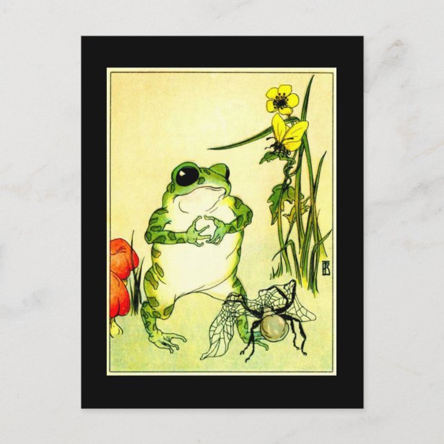 Frosch und Spider Postkarte (Vorderseite)