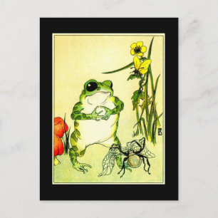 Frosch und Spinne Postkarte