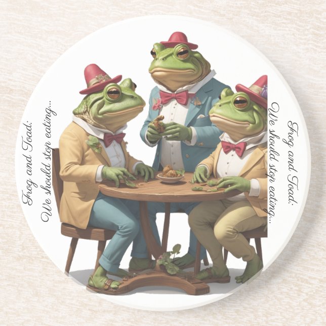 Frosch und Toad: Wir sollten aufhören zu essen... Getränkeuntersetzer (Vorne)