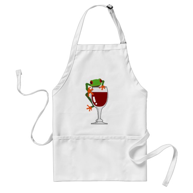 Frosch und Wein Schürze (Vorne)