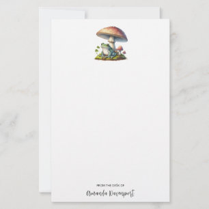 Frosch unter einem Pilz Süße Natur Briefpapier