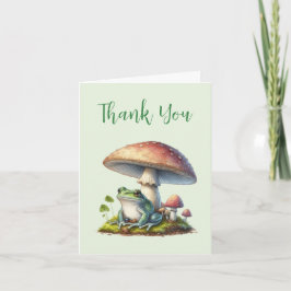 Frosch unter einem Pilz Süße Natur Dankeskarte