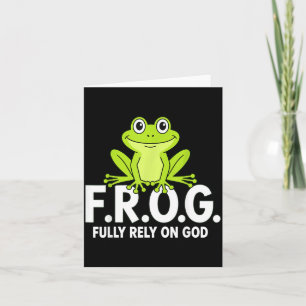 Frosch verlässt sich auf Gott Niedlich Christliche Karte