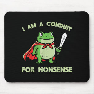 Frosch Vermittler für Unsinn Lustiges Meme Tier Mä Mousepad