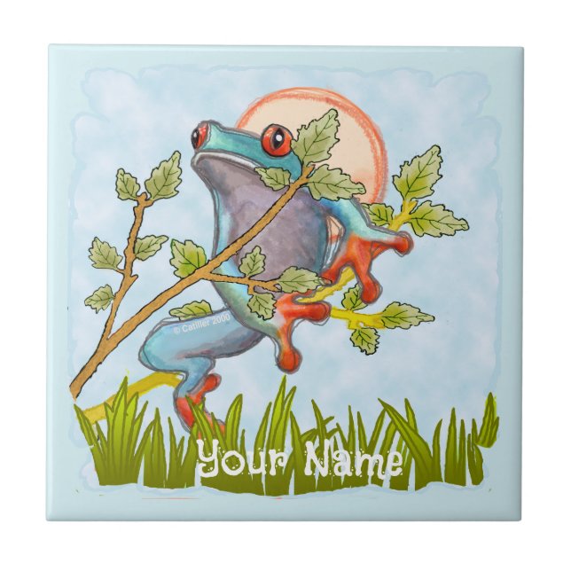 Frosch versteckt sich  fliese (Vorderseite)