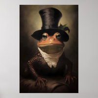 Frosch-Vintage-Halloween-Gemälde, Halloween-Kröte