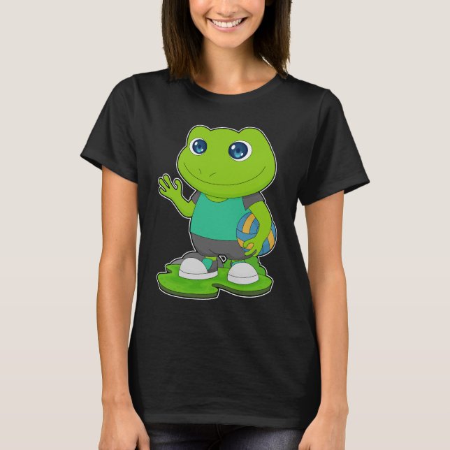 Frosch Volleyball-Spieler Volleyball T-Shirt (Vorderseite)