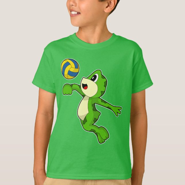 Frosch Volleyball-Spieler Volleyball T-Shirt (Vorderseite)