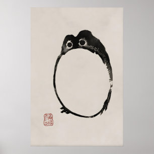 Frosch von Matsumoto Hoji Japanischer Kunstdruck   Poster