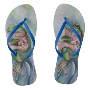 Frosch Wasserfarbe Flip Flops