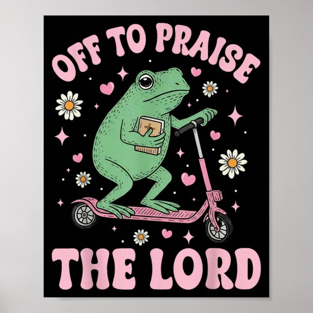 Frosch weg Lob Herrn Illustration Poster (Vorne)