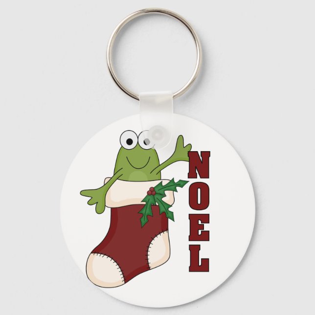 Frosch Weihnachten Holiday Shirts und Geschenke Schlüsselanhänger (Vorderseite)
