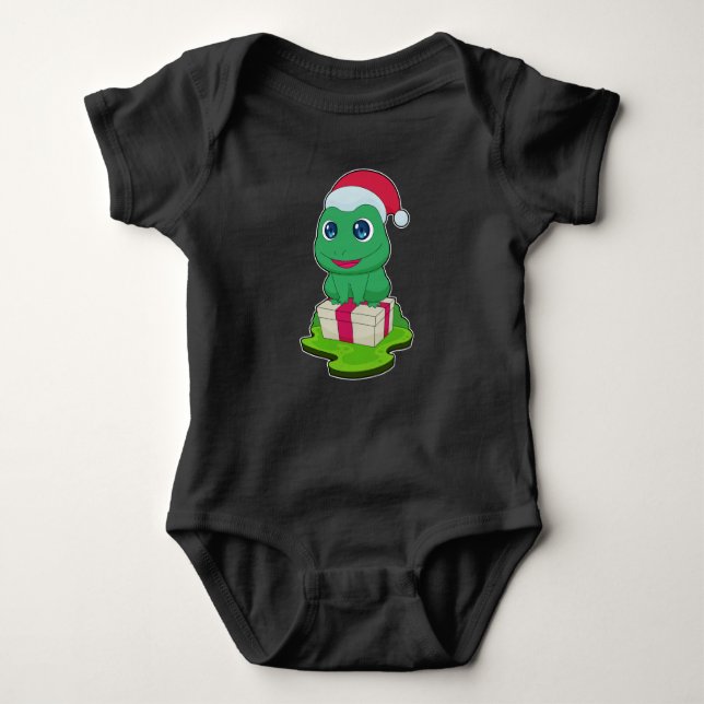 Frosch Weihnachtspaket Baby Strampler (Vorderseite)