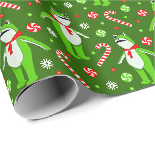 Frosch Weihnachtsurlaub Geschenkpapier