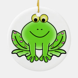 Frosch-Weihnachtsverzierung Keramik Ornament