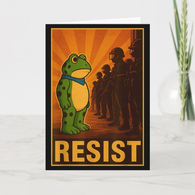 Frosch widersteht Rtland Frosch Protest - Rtland F Karte (Vorderseite)