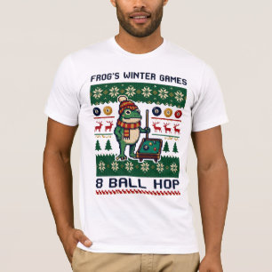 Frosch-Winterspiele 8-Ball-Hopser T-Shirt