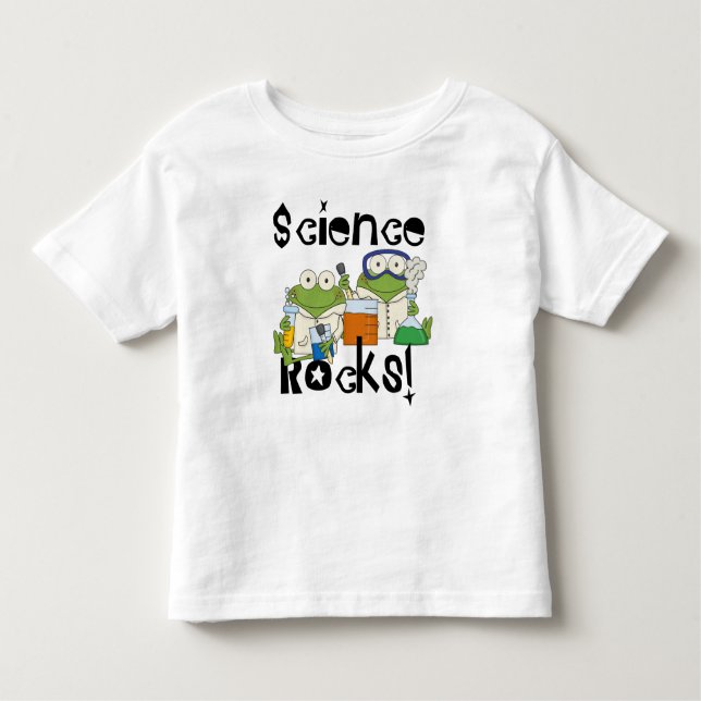 Frosch-Wissenschafts-Felsen Kleinkind T-shirt (Vorderseite)