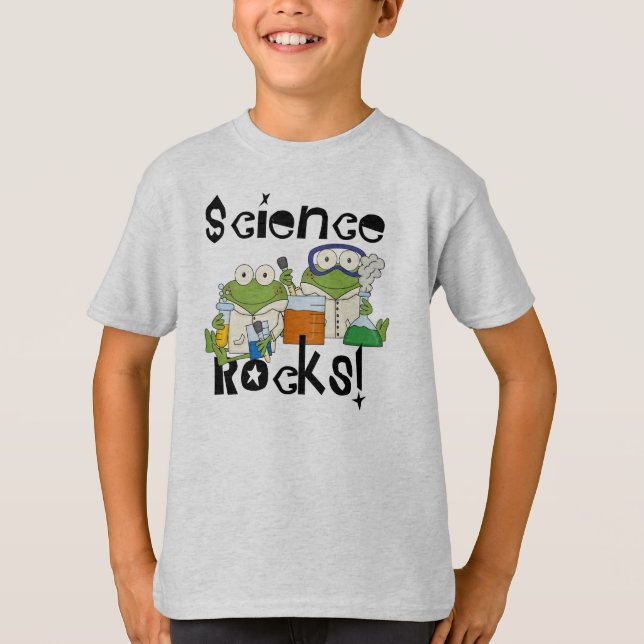 Frosch-Wissenschafts-Felsen T-Shirt (Vorderseite)