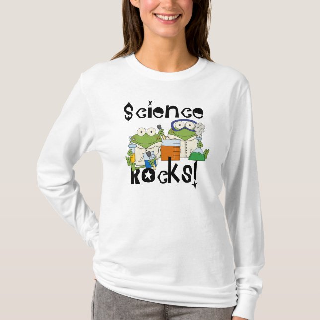 Frosch-Wissenschafts-Felsen T-Shirt (Vorderseite)