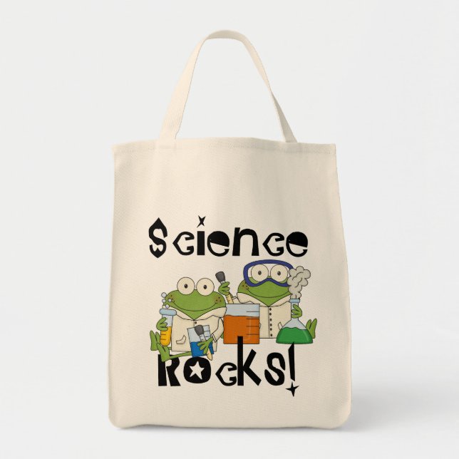 Frosch-Wissenschafts-Felsen Tragetasche (Vorne)