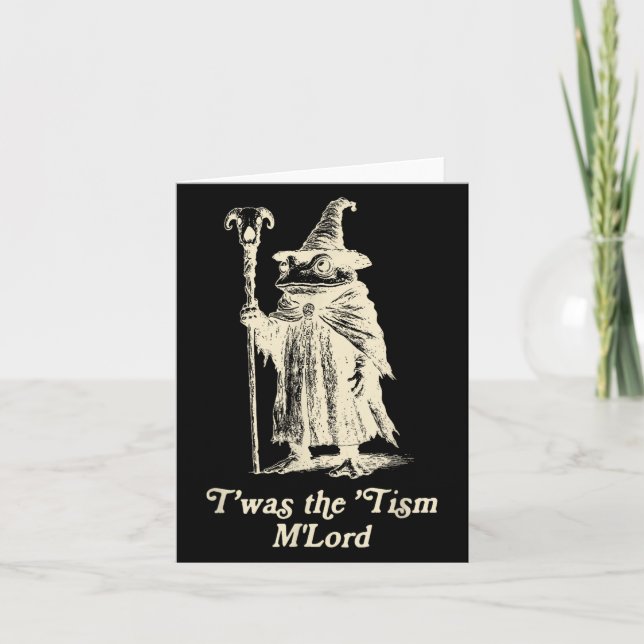 Frosch Wizard Meme Autismus Bewusstsein war die Ti Karte (Vorderseite)